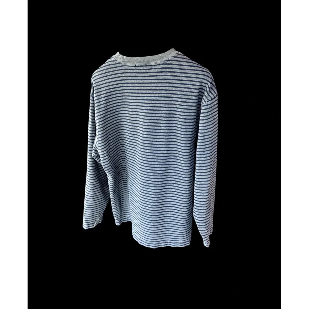 Vintage 90's Banana Republic Pullover‎ Sweater Medium Striped Distressed Cotton